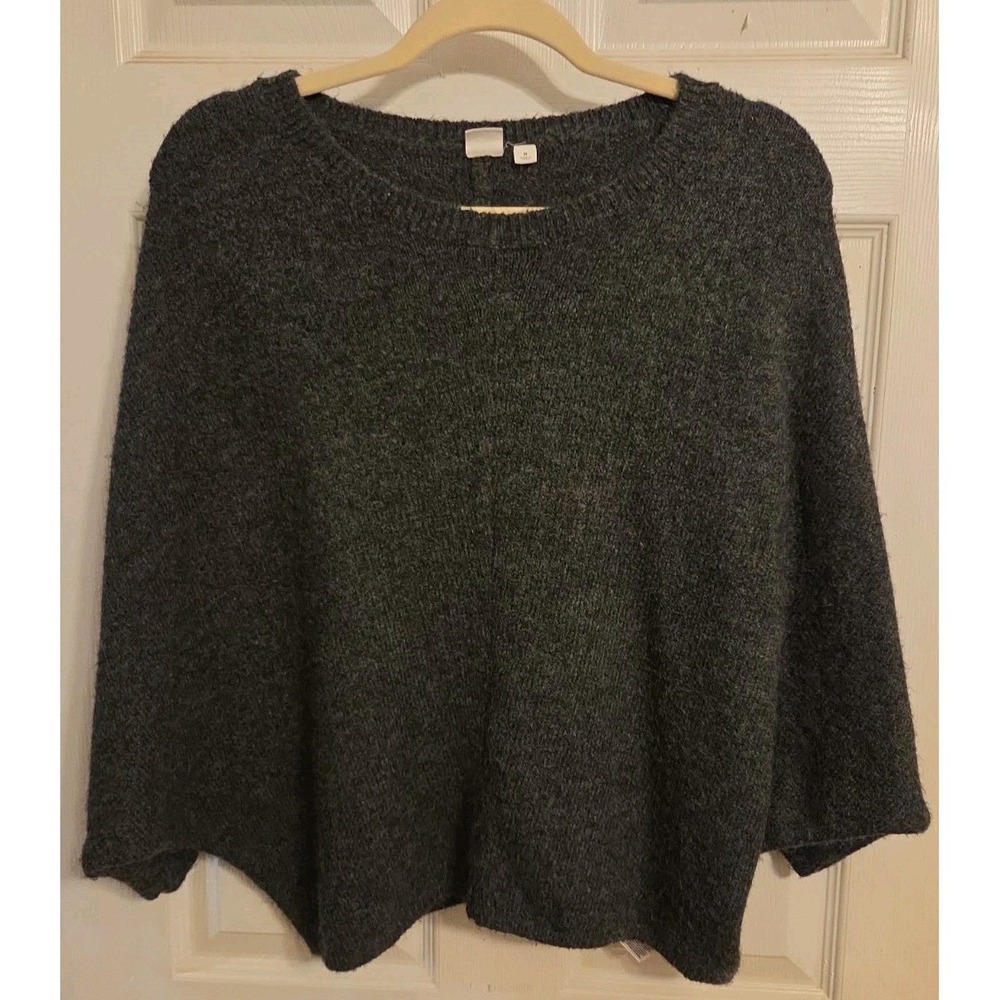 charcoal gray Gap oversized batwing/dolman sleeve knit sweater Size M